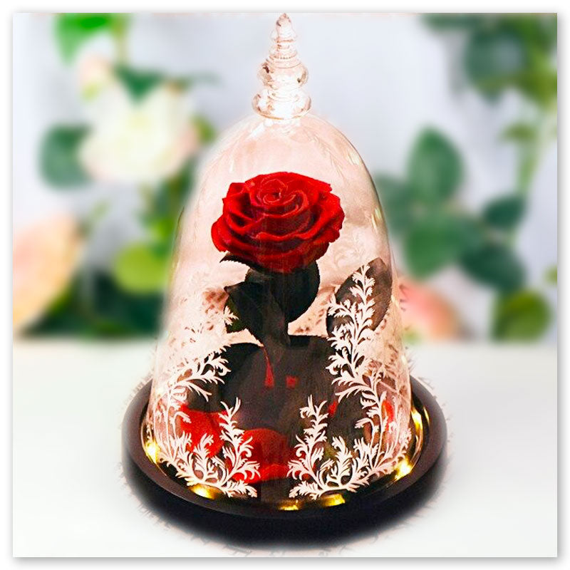 Rose Éternelle Disney & Fleurs Roses