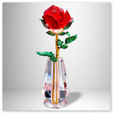 Rose Rouge Vase Cristal
